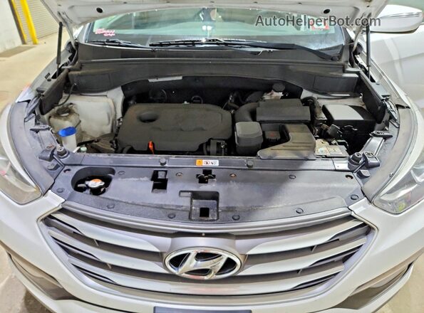5NMZUDLB3JH082033 2018 HYUNDAI SANTA Белый Вид подкапотного пространства