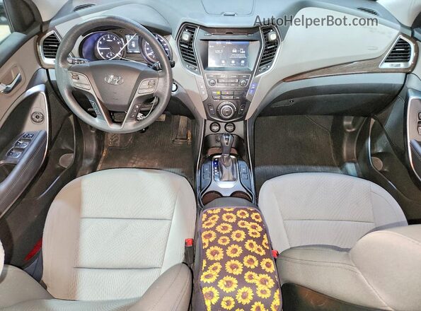 5NMZUDLB3JH082033 2018 HYUNDAI SANTA Белый Вид панели приборов