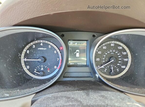 5NMZUDLB8HH025157 2017 HYUNDAI SANTA Black Вид щитка приладів