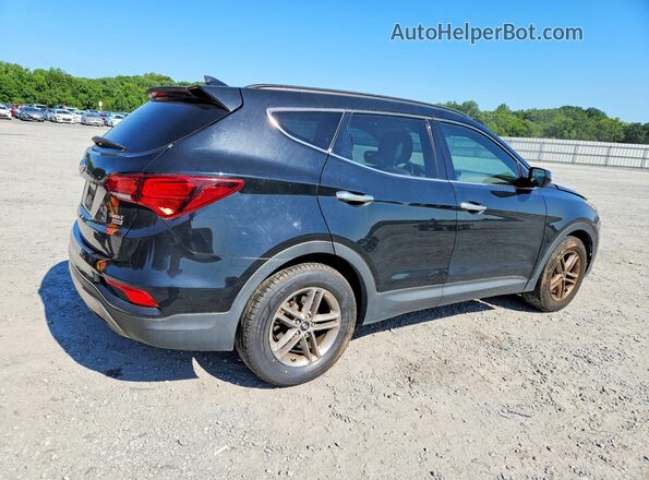 5NMZUDLB8HH025157 2017 HYUNDAI SANTA Black Задня права чверть