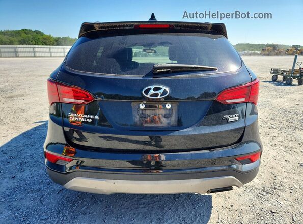 5NMZUDLB8HH025157 2017 HYUNDAI SANTA Black Вид ззаду