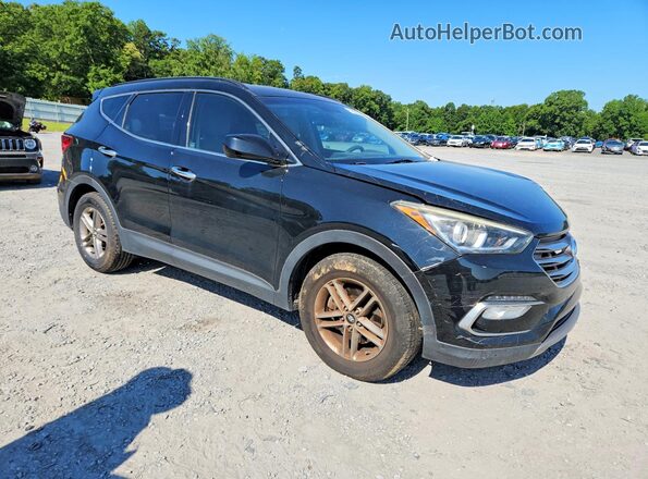 5NMZUDLB8HH025157 2017 HYUNDAI SANTA Black Передня права чверть