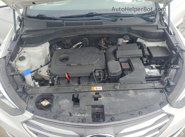5NMZUDLB8JH098356 2018 HYUNDAI SANTA White Engine compartment view