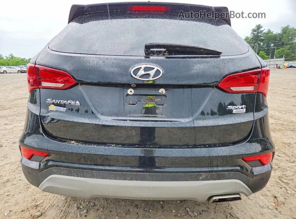 5NMZUDLB8JH100977 2018 HYUNDAI SANTA Black Widok z tyłu