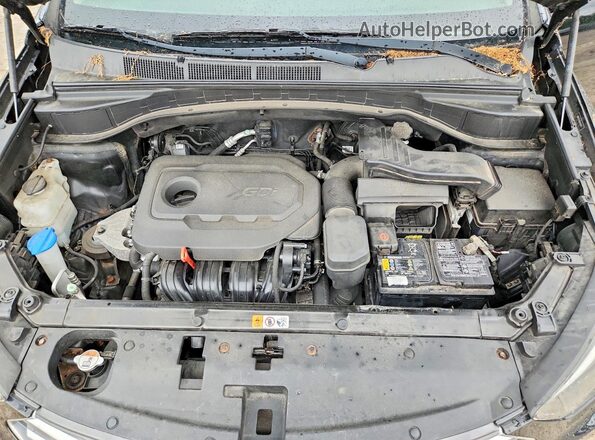 5NMZUDLB8JH100977 2018 HYUNDAI SANTA Black Widok komory silnika