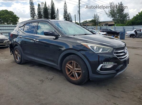 5NMZUDLB8JH104365 2018 HYUNDAI SANTA Black Przód prawy