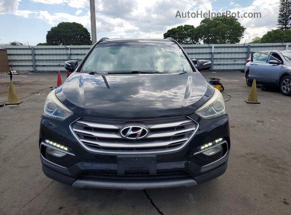 5NMZUDLB8JH104365 2018 HYUNDAI SANTA Black Widok z przodu