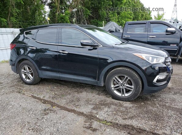 5NMZUDLB9HH038130 2017 HYUNDAI SANTA Black Front right