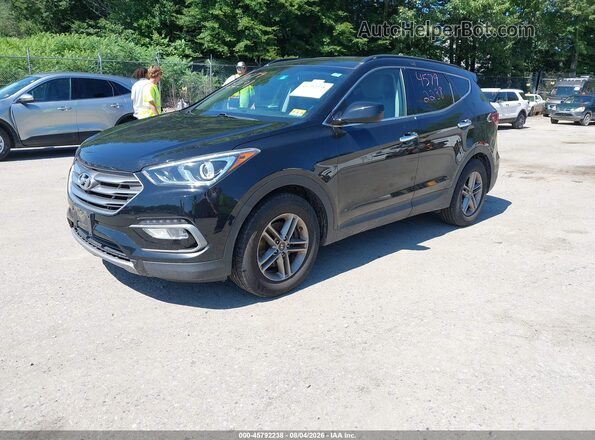 5NMZUDLB9HH039195 2017 HYUNDAI SANTA FE SPORT Black Առջևի ձախ երեք քառորդ տեսարան