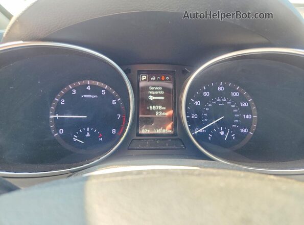5NMZUDLBXHH008134 2017 HYUNDAI SANTA White Instrument cluster view