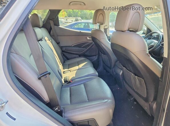 5NMZUDLBXHH008134 2017 HYUNDAI SANTA White Rear seats view