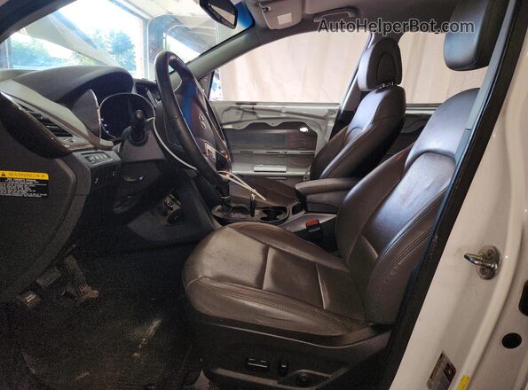 5NMZUDLBXHH013950 2017 HYUNDAI SANTA White Вид салону спереду