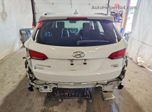 5NMZUDLBXHH013950 2017 HYUNDAI SANTA White Вид ззаду