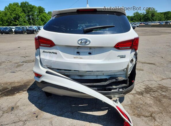 5NMZUDLBXHH023667 2017 HYUNDAI SANTA White უკანა ხედი