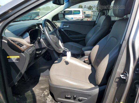 5NMZUDLBXHH024575 2017 HYUNDAI SANTA Gray წინა სალონის ხედი