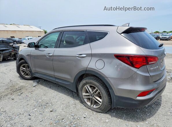 5NMZUDLBXJH074382 2018 HYUNDAI SANTA Gray Rear left