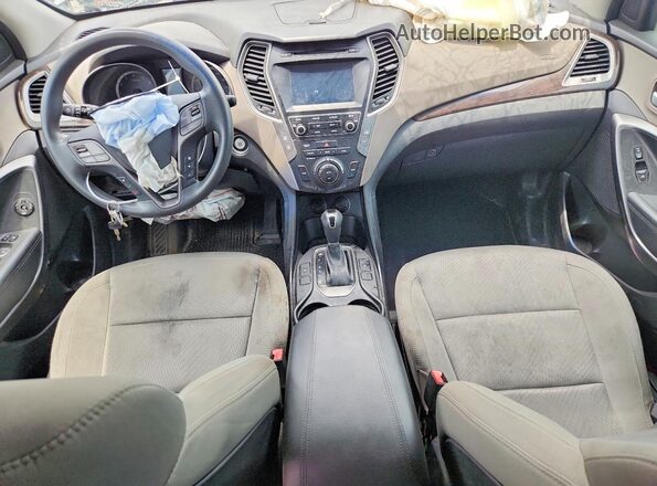 5NMZUDLBXJH074382 2018 HYUNDAI SANTA Gray Dashboard view
