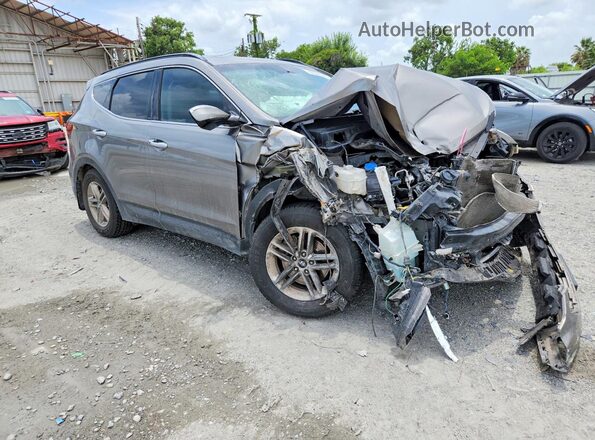 5NMZUDLBXJH074382 2018 HYUNDAI SANTA Gray Front right