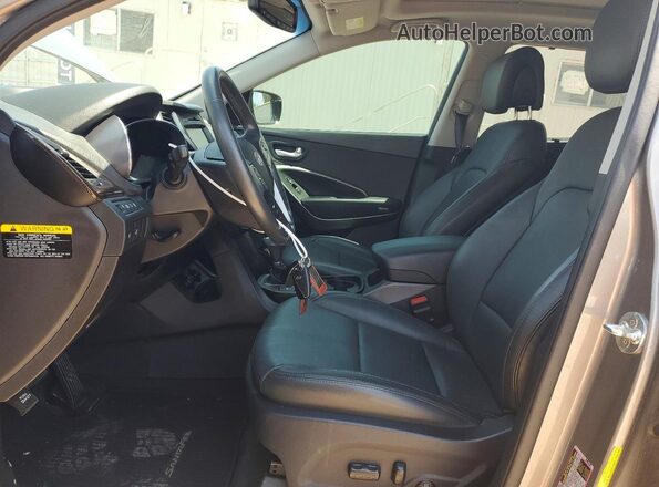 5NMZW4LAXHH044827 2017 HYUNDAI SANTA Silver Widok wnętrza z przodu