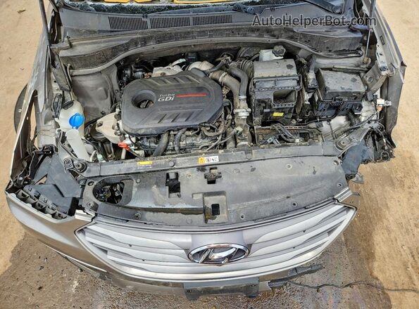5NMZWDLA4HH042717 2017 HYUNDAI SANTA Silver Engine compartment view