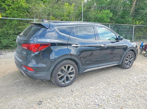 5NMZWDLA7HH044915 2017 HYUNDAI SANTA Black Trasero derecho