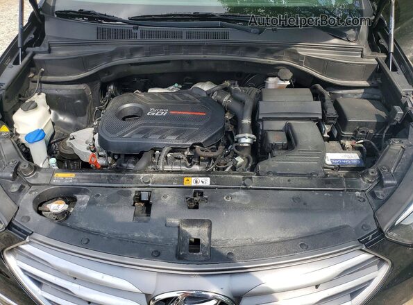5NMZWDLA7HH044915 2017 HYUNDAI SANTA Black Vista del compartimento del motor
