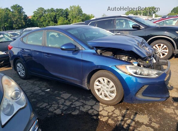 5NPD74LF0HH069502 2017 HYUNDAI ELANTRA Blue Delantero derecho