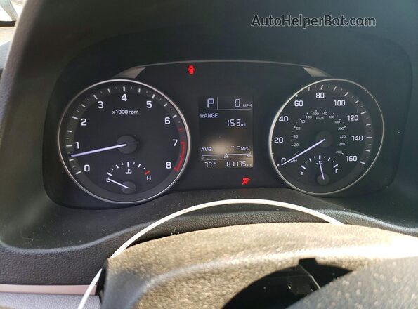 5NPD74LF0HH069502 2017 HYUNDAI ELANTRA Blue Vista del cuadro de instrumentos