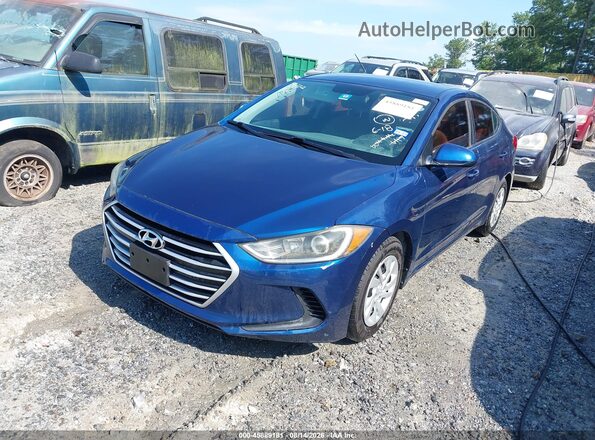 5NPD74LF0HH163427 2017 HYUNDAI ELANTRA Синий Передняя левая четверть