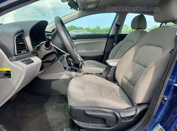 5NPD74LF0HH182902 2017 HYUNDAI ELANTRA Blue Vista interior delantera
