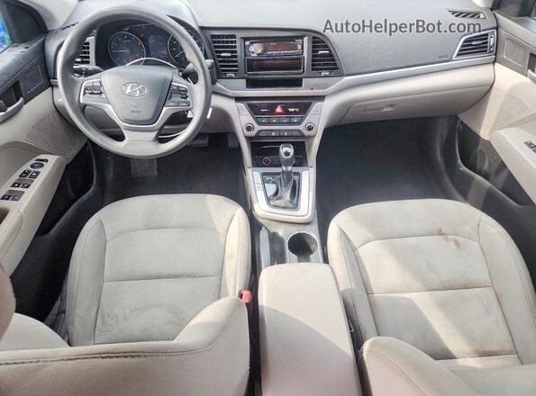 5NPD74LF0HH182902 2017 HYUNDAI ELANTRA Blue Vista del salpicadero