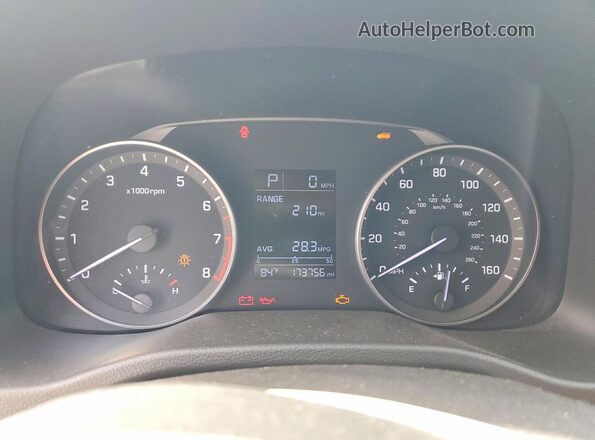 5NPD74LF0HH205224 2017 HYUNDAI ELANTRA White Вид щитка приладів