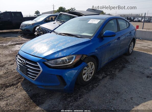 5NPD74LF0HH208754 2017 HYUNDAI ELANTRA Blue Առջևի ձախ երեք քառորդ տեսարան