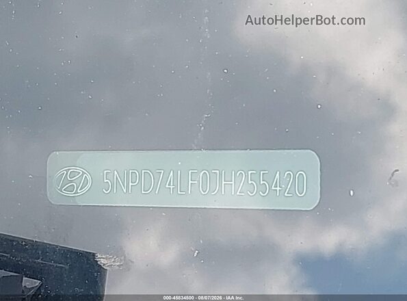 5NPD74LF0JH255420 2018 HYUNDAI ELANTRA Gray Вид підкапотного простору