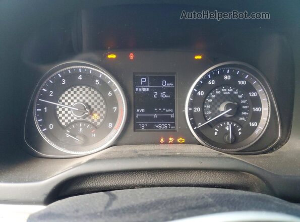 5NPD74LF0KH456509 2019 HYUNDAI ELANTRA Черный Вид щитка приборов