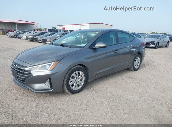 5NPD74LF0KH479708 2019 HYUNDAI ELANTRA Gray წინა მარცხენა ხედი სამი მეოთხედიდან