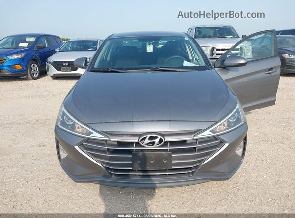 5NPD74LF0KH479708 2019 HYUNDAI ELANTRA Gray წინა ხედი