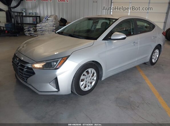 5NPD74LF0KH485962 2019 HYUNDAI ELANTRA Серебряный Передняя левая четверть