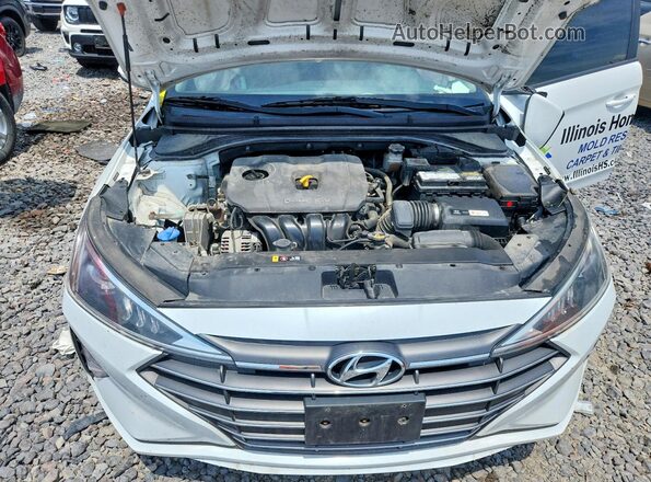 5NPD74LF0KH486240 2019 HYUNDAI ELANTRA White Rear interior view
