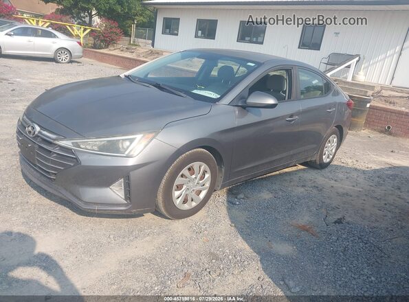 5NPD74LF0KH489526 2019 HYUNDAI ELANTRA Gray Առջևի ձախ երեք քառորդ տեսարան