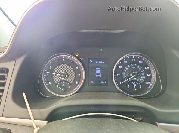 5NPD74LF0LH580927 2020 HYUNDAI ELANTRA White Instrument cluster view