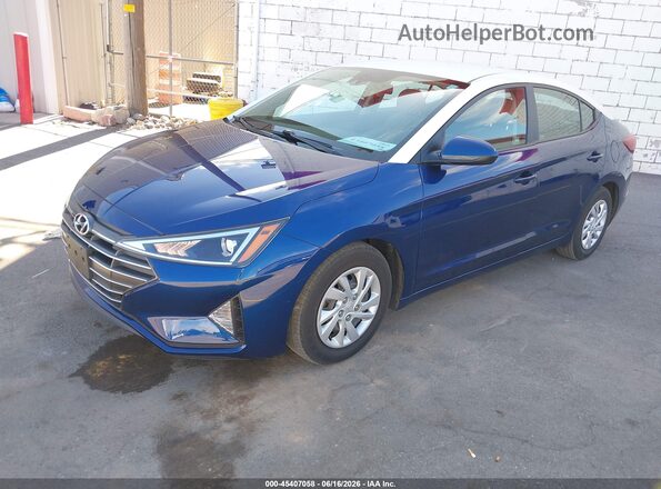 5NPD74LF0LH611299 2020 HYUNDAI ELANTRA Dark Blue წინა მარცხენა ხედი სამი მეოთხედიდან