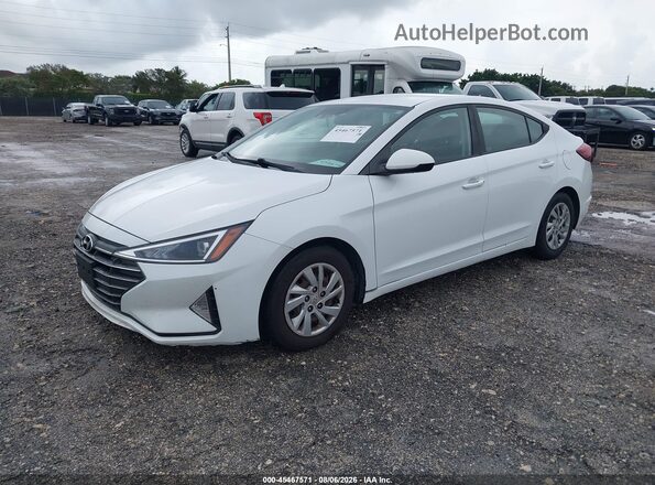 5NPD74LF0LH615711 2020 HYUNDAI ELANTRA White Առջևի ձախ երեք քառորդ տեսարան