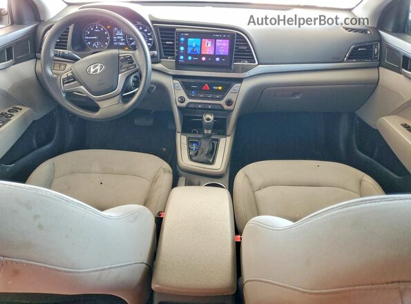 5NPD74LF1HH100109 2017 HYUNDAI ELANTRA Белый Вид панели приборов