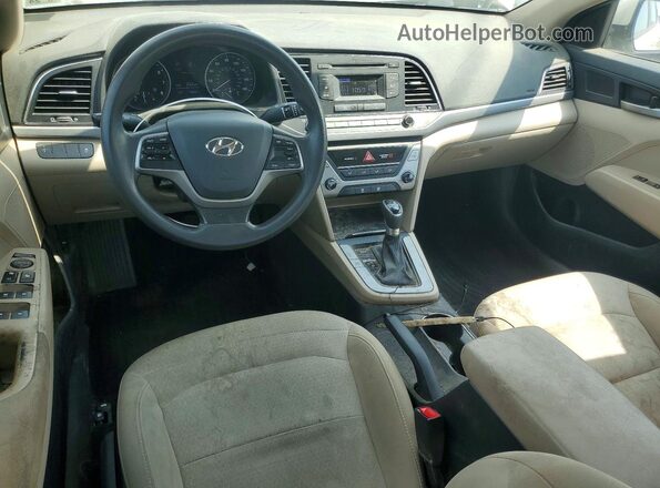 5NPD74LF1HH162562 2017 HYUNDAI ELANTRA Beige წინა პანელის ხედი
