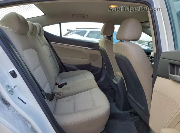 5NPD74LF1KH420005 2019 HYUNDAI ELANTRA White Vista de los asientos traseros