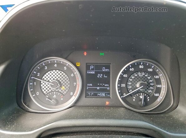 5NPD74LF1KH420005 2019 HYUNDAI ELANTRA White Vista del cuadro de instrumentos