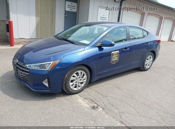 5NPD74LF1KH488904 2019 HYUNDAI ELANTRA Blue Առջևի ձախ երեք քառորդ տեսարան