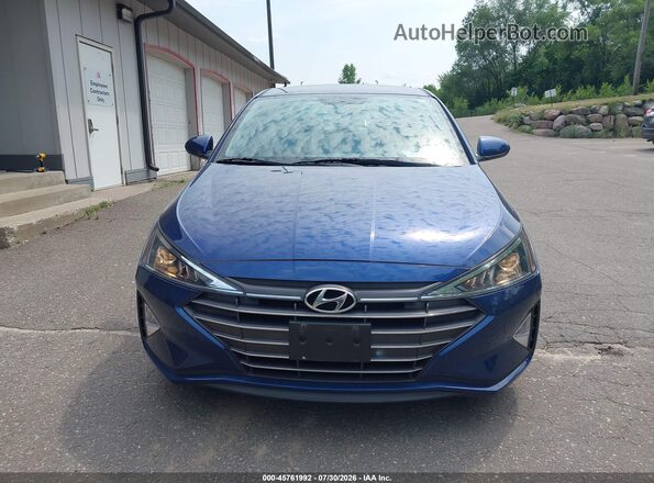 5NPD74LF1KH488904 2019 HYUNDAI ELANTRA Blue Սալոնի հետևի տեսք