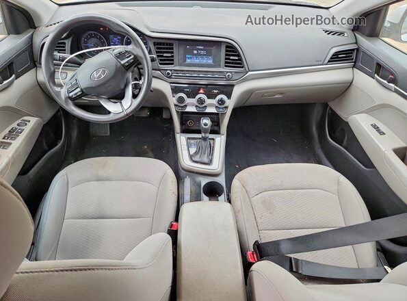 5NPD74LF1KH492967 2019 HYUNDAI ELANTRA Silver Առջևի վահանակի տեսք
